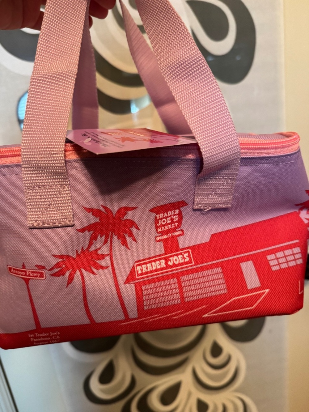 2 Trader Joe lunch boxes Green and Pink